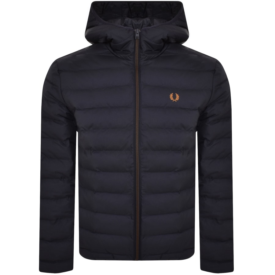 Fred Perry Hooded Puffer Jacket Navy S